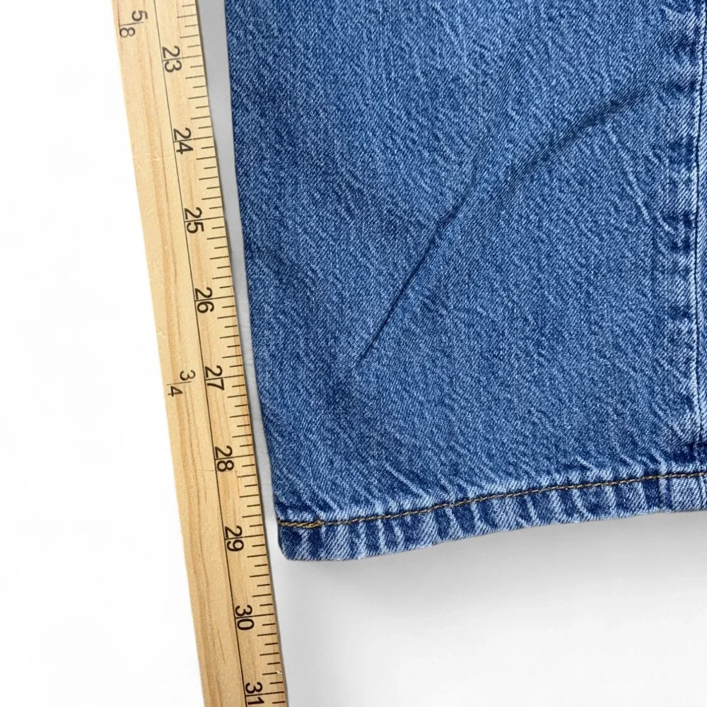 Levi's 501 90s Straight Leg Jeans Mens 27x30 Light Wash Distressed Button‎ Fly